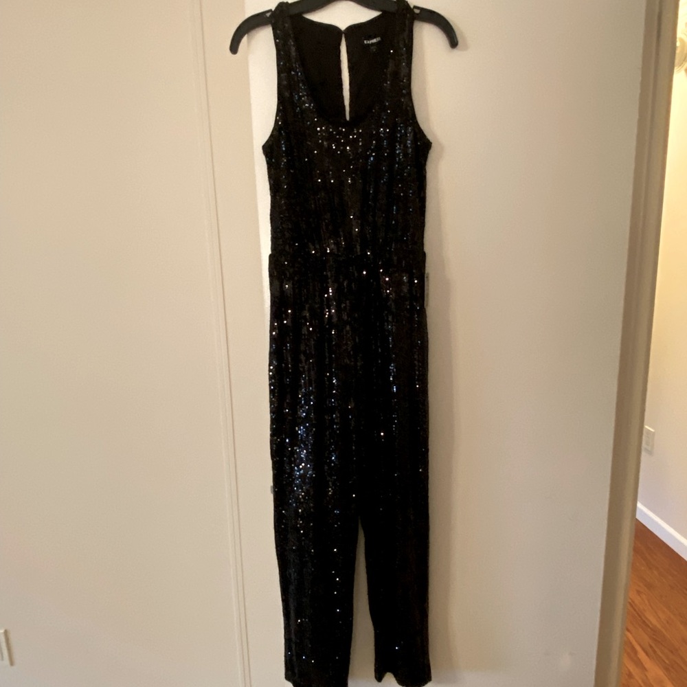 NWT- Express sequin jumpsuit size small